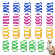 20x Katzenspielzeug Spirale - Bunte Federspielzeuge für Katzen