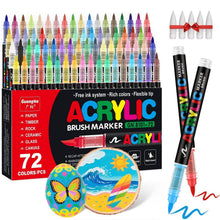 72er Acryl-Marker Set mit Pinselspitze – Vielseitige Farben