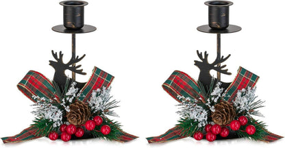 Vintage Rentier Kerzenhalter Set für Weihnachtsdeko