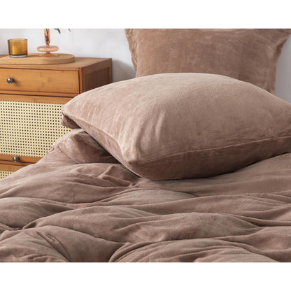 Flauschige Bettwäsche 155x220 cm, 2-tlg. Set, Kaffeebraun