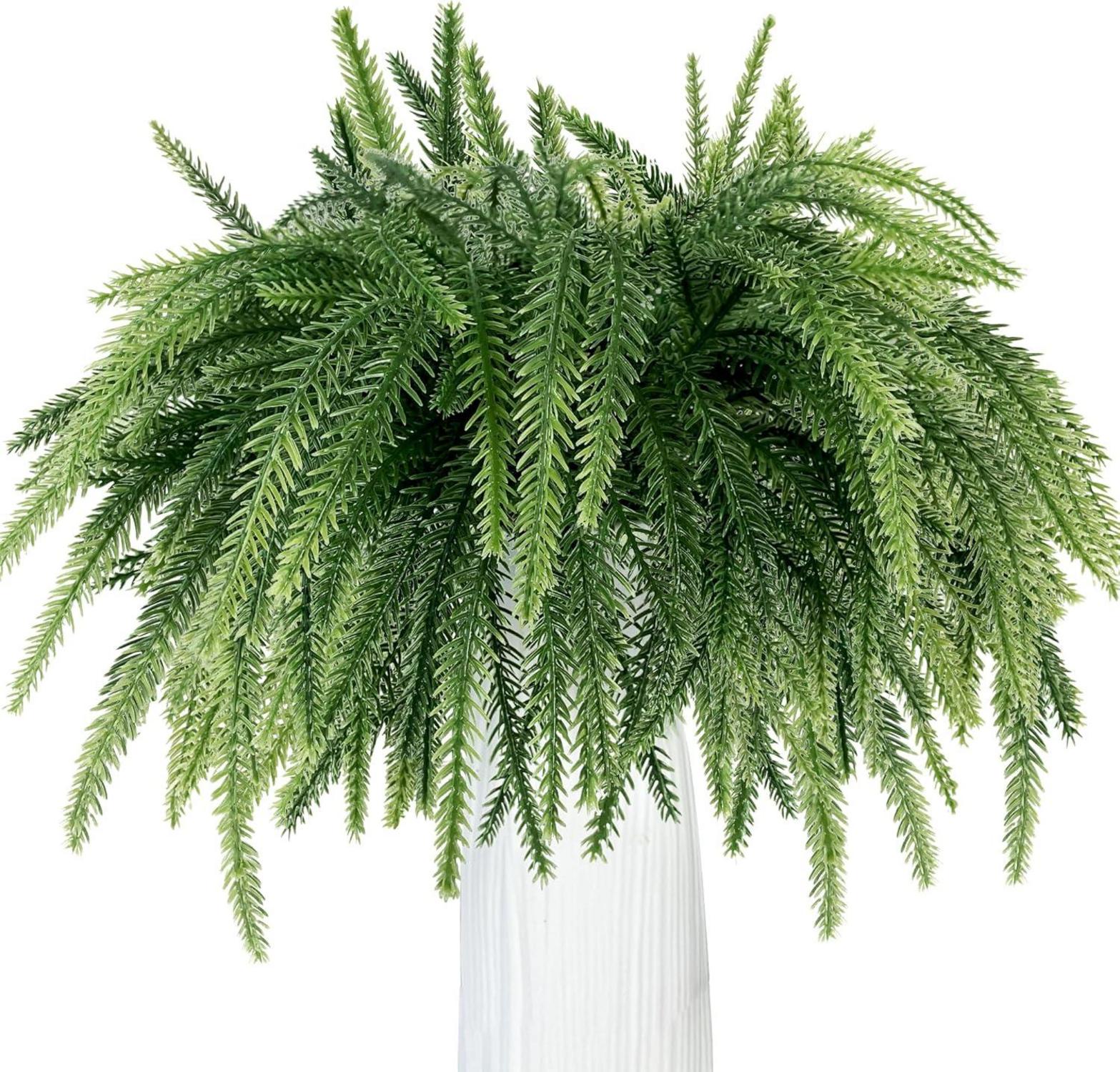 Künstliche Tannenzweige Weihnachtsdeko Norfolk Pine 45CM 4 Stück