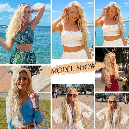 Blonde Lockige Perücke 27.55 Zoll – Cosplay & Party Perücke