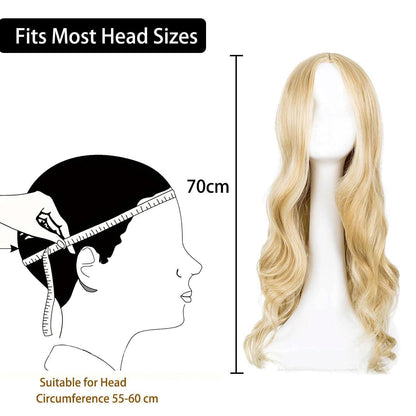 Blonde Lockige Perücke 27.55 Zoll – Cosplay & Party Perücke