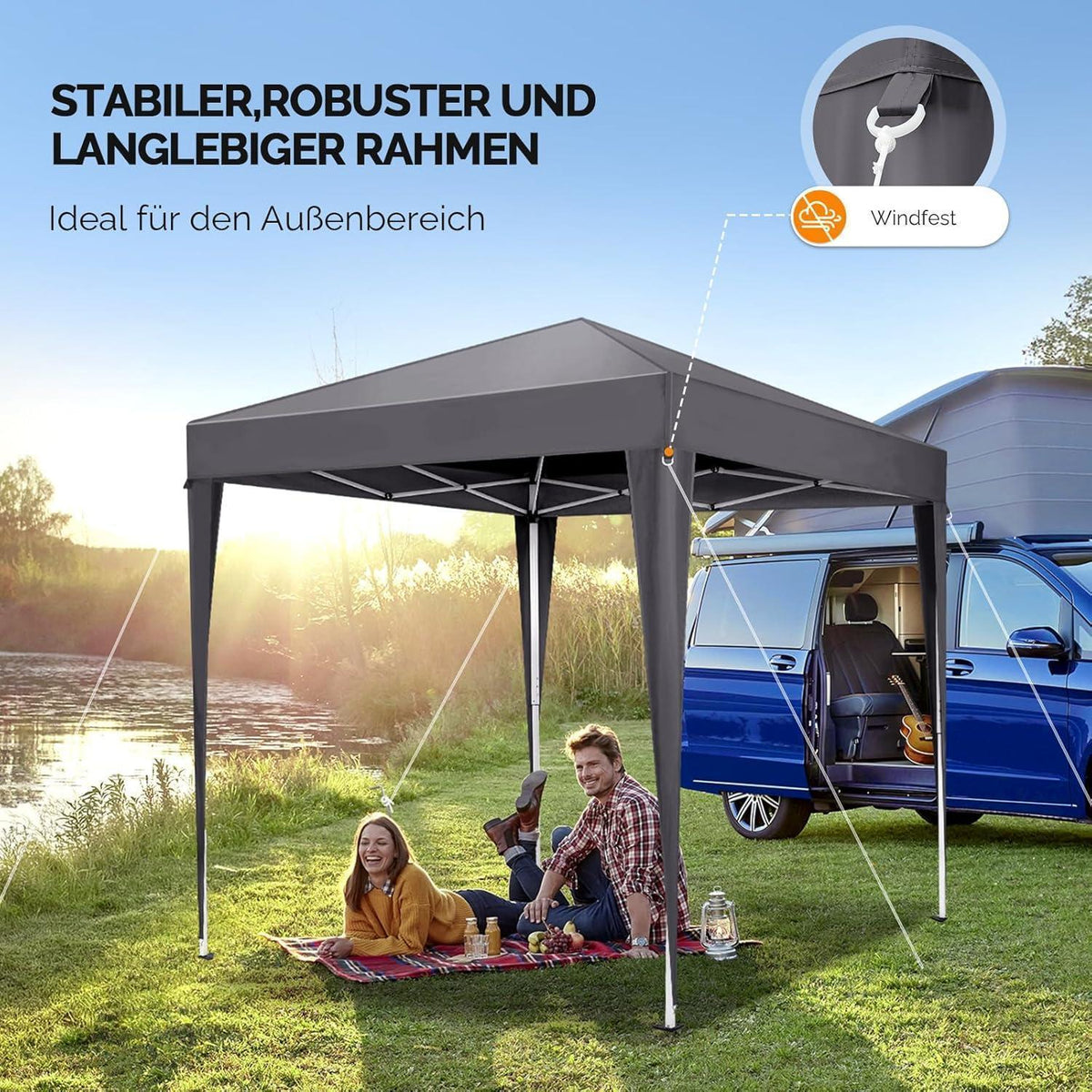 Faltpavillon 3x3m – Höhenverstellbar & Wasserdicht mit Zubehör