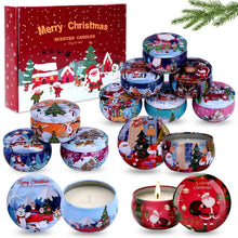 Weihnachtsduftkerzen-Set 12er Pack | Sojawachs Aromatherapie Geschenk