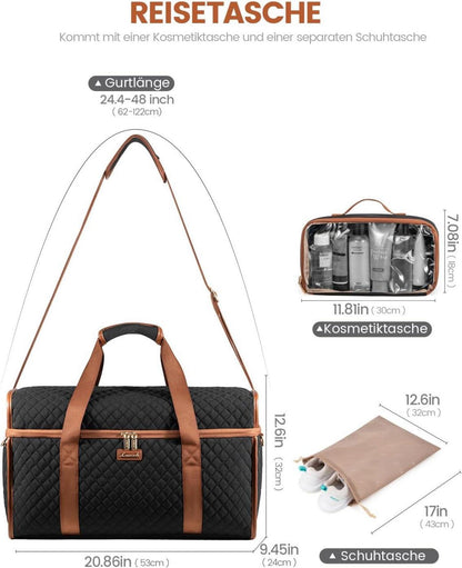 LOVEVOOK Reisetasche Damen Groß Wasserdicht Handgepäck Sport Gym