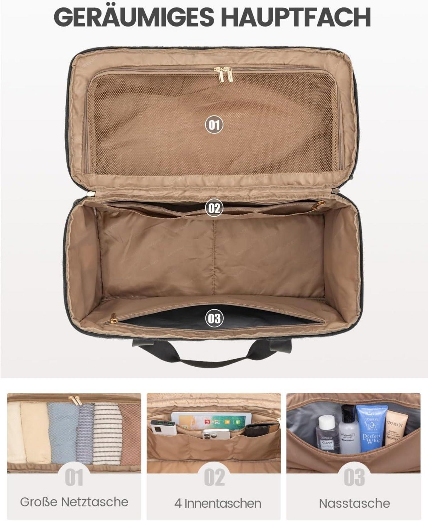 Große Reisetasche Damen Weekender - Wasserdicht & Leicht