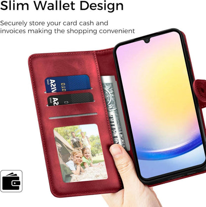 Lederhülle Samsung Galaxy A25 Hülle Flip Wallet Schutzhülle