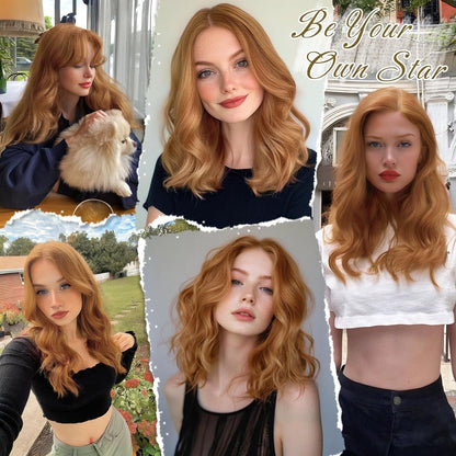 Clip in Extensions 30cm Rot Wellige Haarverlängerungen 6PCs