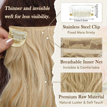 Clip in Extensions 6PCs Blond 30cm Dickes Haar Natürliches