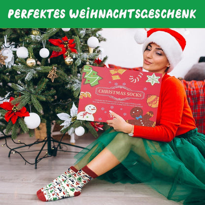 2026 Weihnachtsstrümpfe 12-tlg. Adventskalender für Frauen