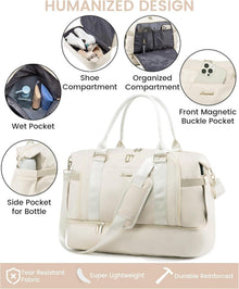 LOVEVOOK Sporttasche Damen Weekender mit Nass- & Schuhfach
