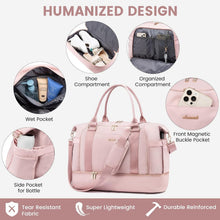 LOVEVOOK Kliniktasche Geburt Weekender Rosa mit Schuhfach