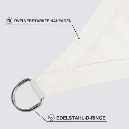 Wasserdichtes Sonnensegel Creme 4x4m UV-Schutz 95% für Garten