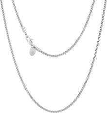Dünne Silber Weizenkette 18K Gold Damen 61.0 cm