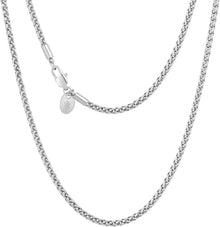 Feine Silberkette Weizenkette 3mm Edelstahl Kette 55.9cm
