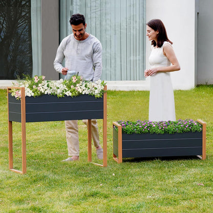 Grand patio Hochbeet Metall Pflanzbeet Entwässerungslöcher