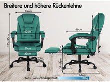 ALFORDSON Gaming-Stuhl Hochlehner Bürostuhl Grün