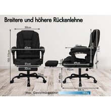 Ergonomischer Massagebürostuhl mit Fußstütze und