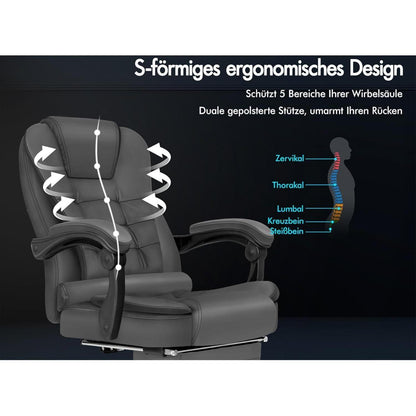 Ergonomischer Gaming-Bürostuhl mit Massagefunktion und hoher