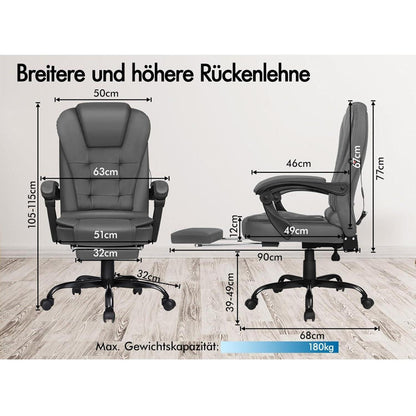 Ergonomischer Bürostuhl mit Massage und