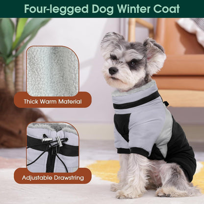 Wasserdichter Hundemantel mit Geschirr – Warm & Reflektierend