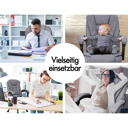 Ergonomischer Bürostuhl mit Massagefunktion und Fußstütze