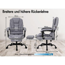 Ergonomischer Bürostuhl mit Massagefunktion und Fußstütze