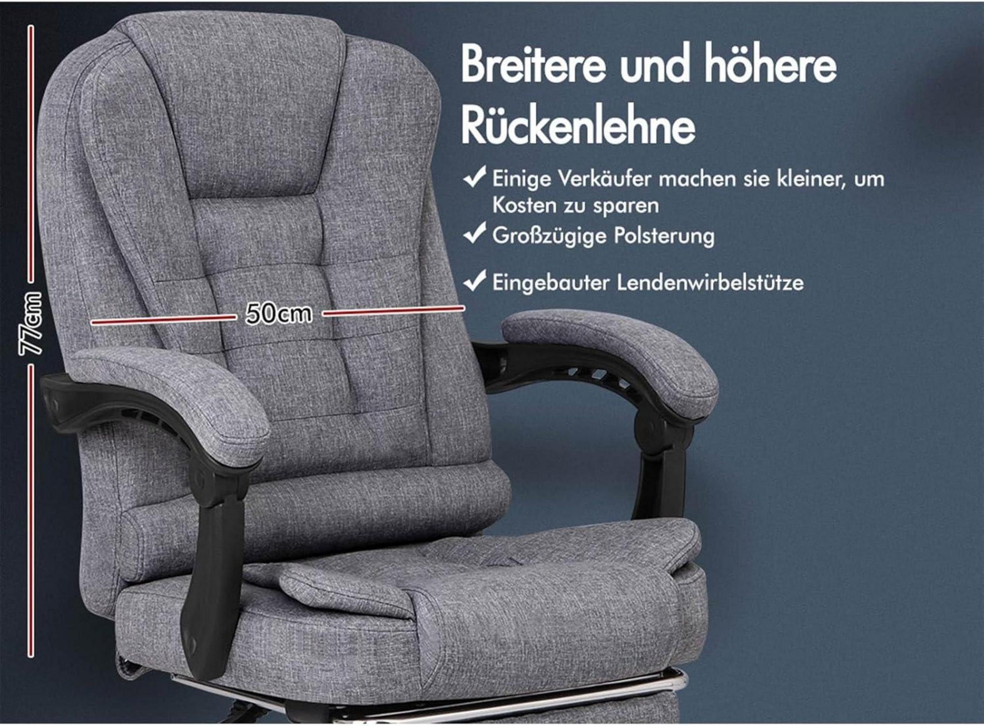 Bürostuhl Computer Schreibtischstuhl Gaming Drehstuhl Lordosenstütze
