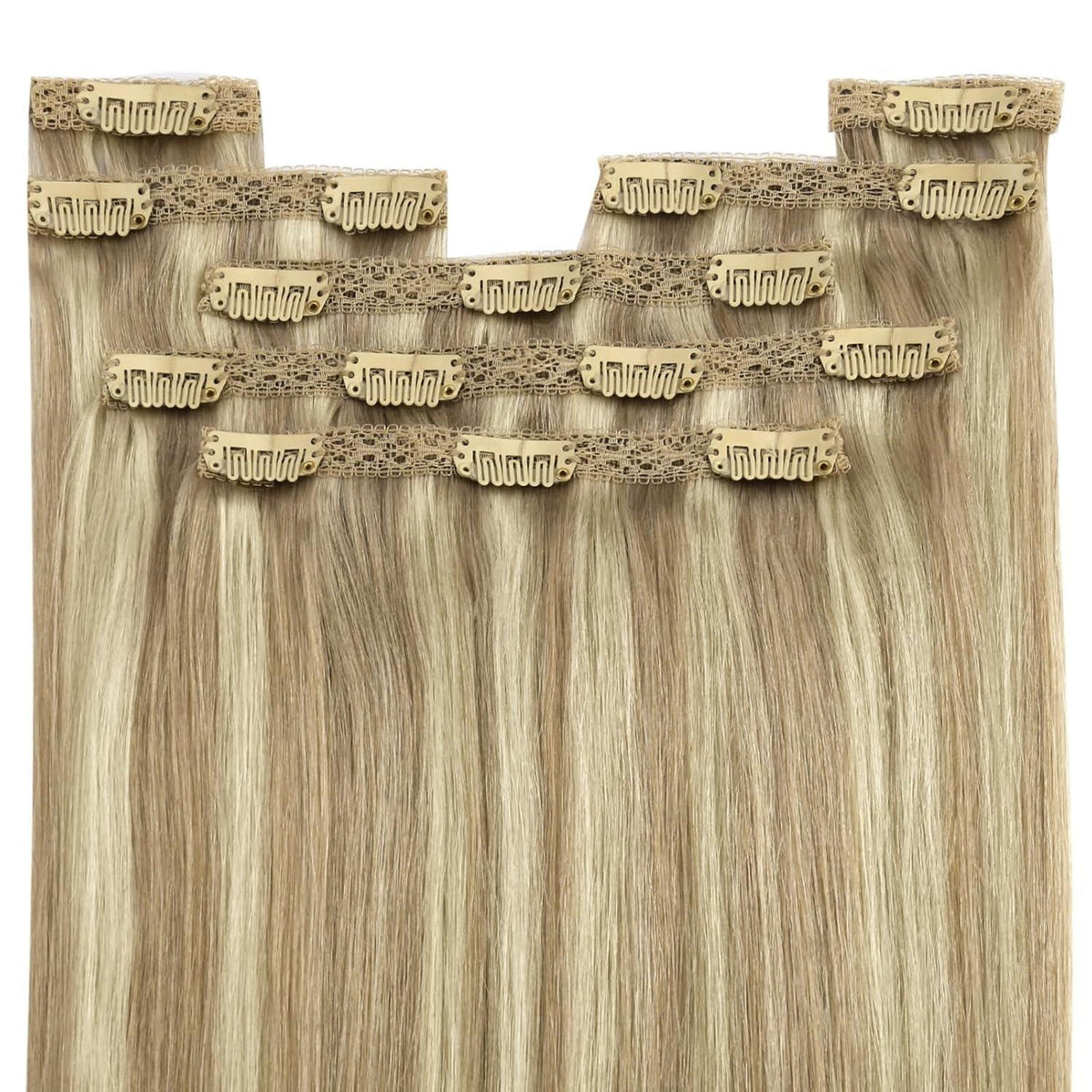 Clip-in Echthaar Extensions Blond 55cm – 150g Remy Haar