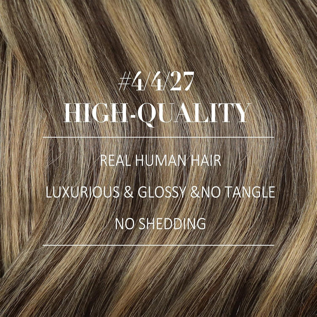 Echthaar Clip-in Extensions Ombre Dunkelbraun Karamellblond 50cm