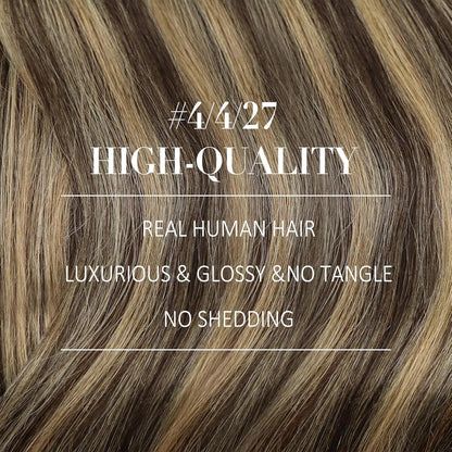 Clip-in Echthaar Extensions Ombre Braun 45cm – Volumenspendend
