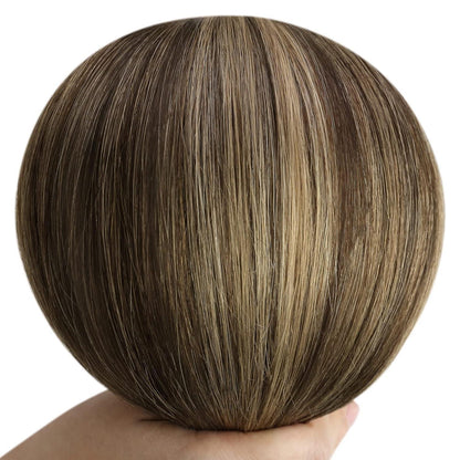 Clip-in Echthaar Extensions Ombre Braun 45cm – Volumenspendend