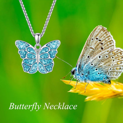 925 Sterling Silber Anhänger Halskette mit Türkis – Lebensblume, Schmetterling, Phönix & mehr