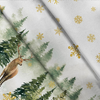 Weihnachtliche Tischdecke Winterwald | Wasserfest & Wiederverwendbar