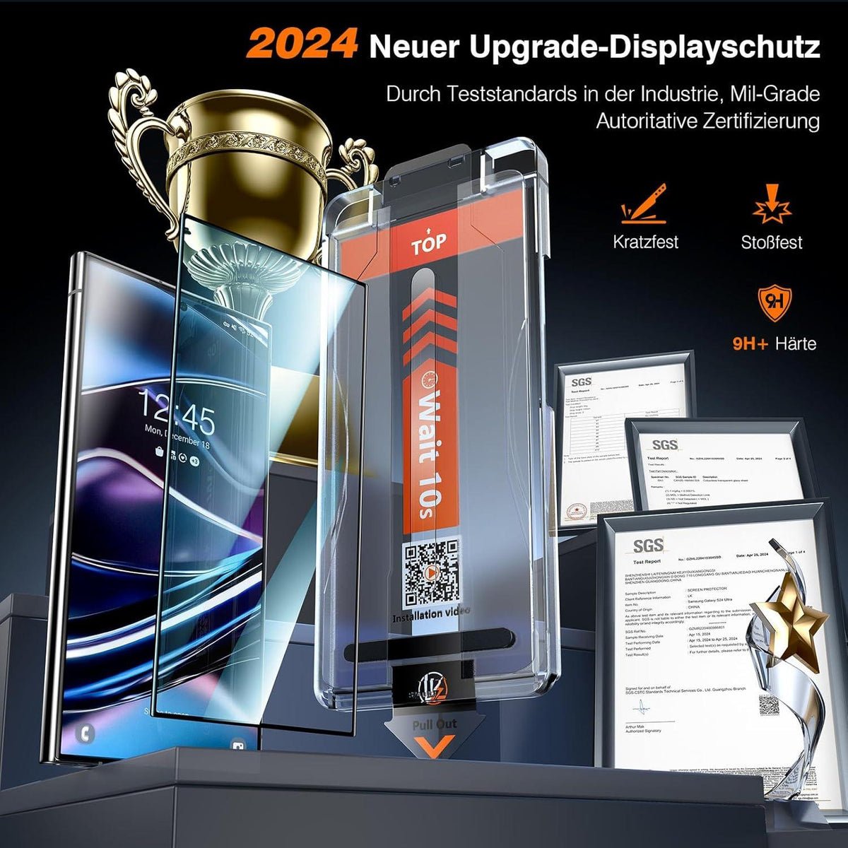 Samsung Galaxy S24 Ultra Panzerglas Schutzfolie 2 Stück - HD