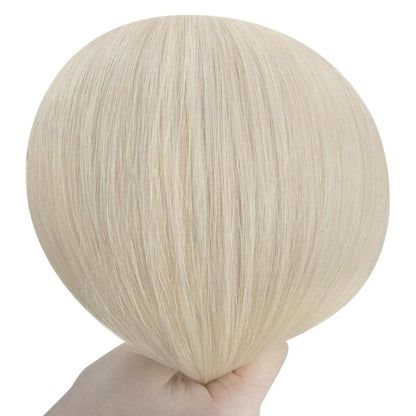 Platinblond Clip-in Echthaarverlängerung 45cm - Remy Haar