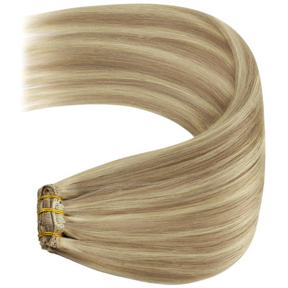 Echthaar Haarverlängerung 50cm – #16/22 – 1-Clip