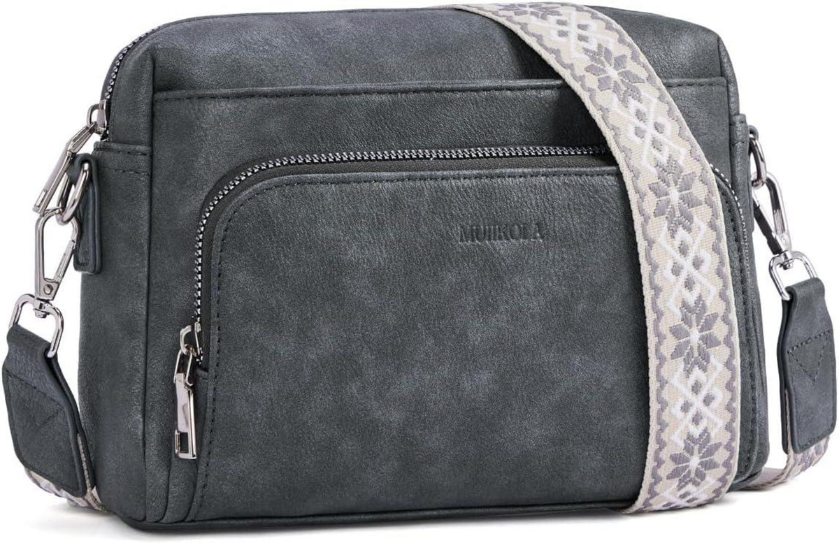 MUIIKOLA Damen Umhängetasche Crossbody Bag PU Leder RFID