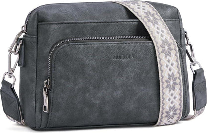 MUIIKOLA Damen Umhängetasche Crossbody Bag PU Leder RFID
