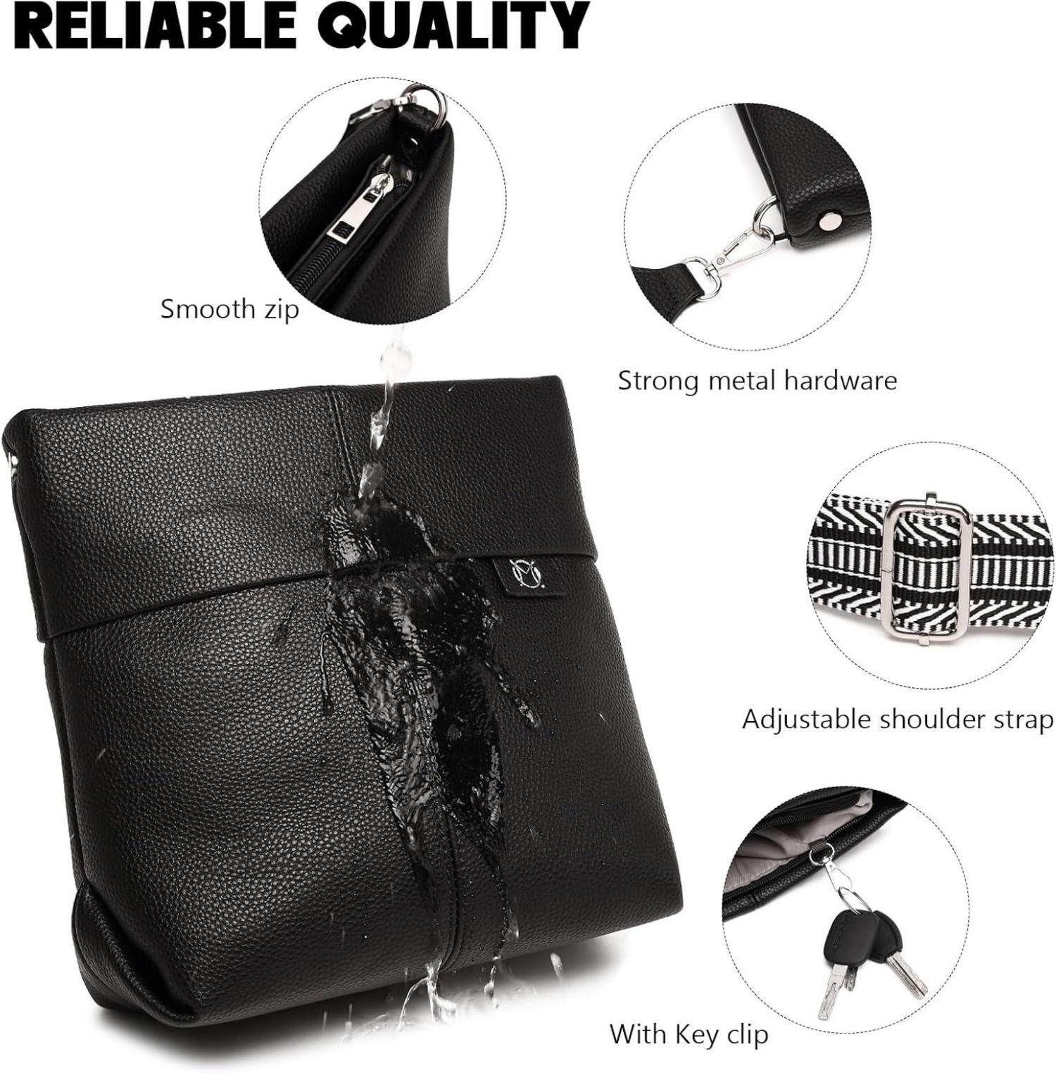 Myhozee Umhängetasche Damen Mittelgroß Crossbody Bag PU Leder