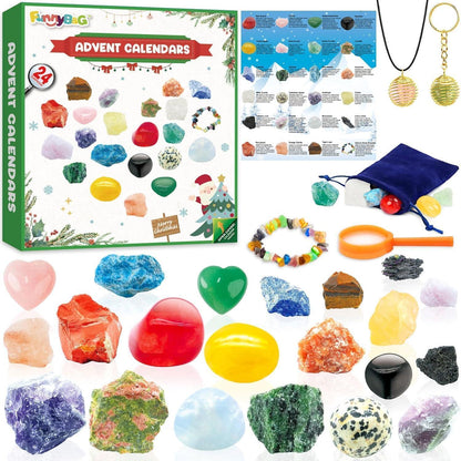 Edelstein Adventskalender 2024 Kinder Kristalle 24 Tage