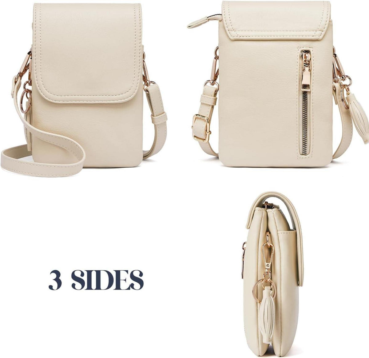 Handy Umhängetasche Damen mit Geldbörse PU Leder Designer