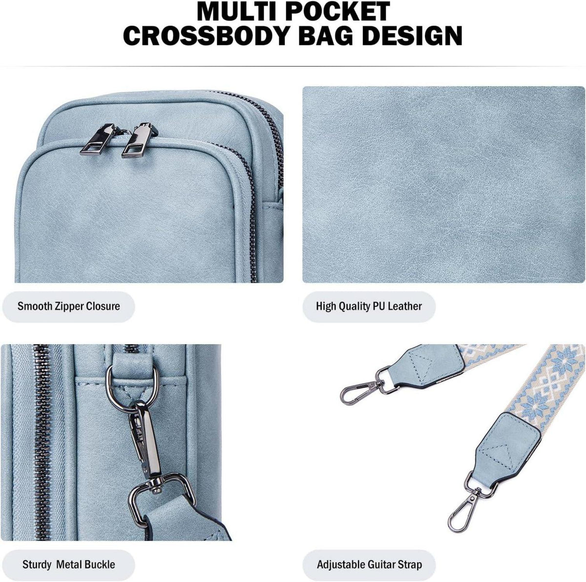 Handy Umhängetasche RFID Blockierung Damen Multifunktion Leder