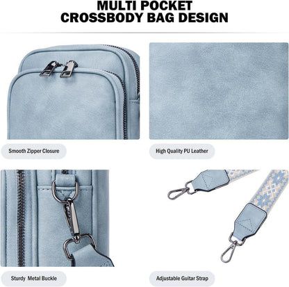 Handy Umhängetasche RFID Blockierung Damen Multifunktion Leder