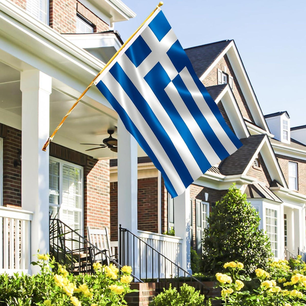 Griechenland Flagge 90x150cm – Griechische Fahne mit Ösen