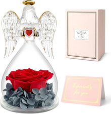 Ewige Rose Engel Figur Geschenkbox Valentinstag Weihnachten