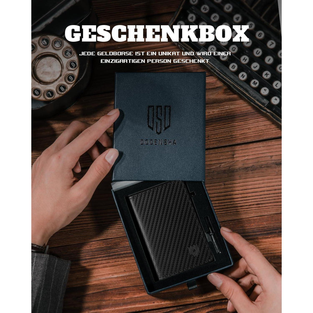 Herren Geldbörse Slim Wallet mit XL Münzfach & RFID Schutz