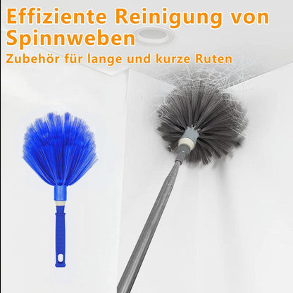 Staubwedel Teleskop ausziehbar 2,45m biegsam Blau 5Pcs