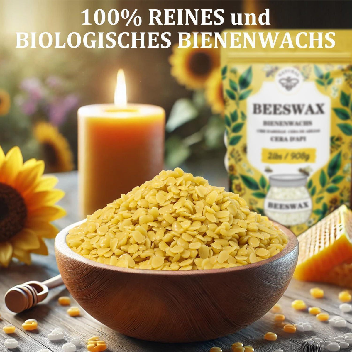Bio Bienenwachspellets 4.5KG – Für Kosmetik & Kerzenherstellung
